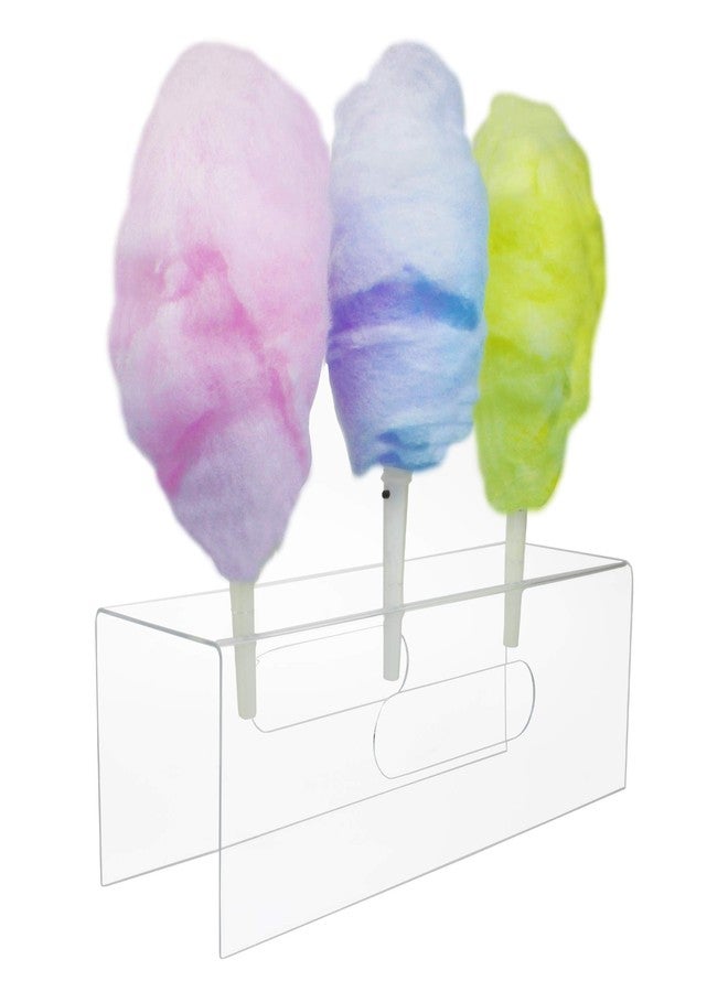 SourceOne Premium Clear Acrylic Cotton Candy Holder with 3 Holes - Image 1